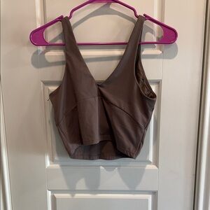 All In Motion Women's Brown Sleeveless Crop Top